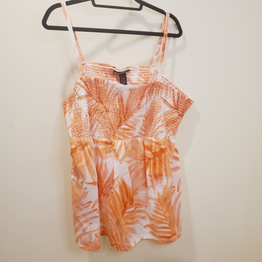 Lane Bryant tie Dye plus size 100% cotton straps top size  26/ 28